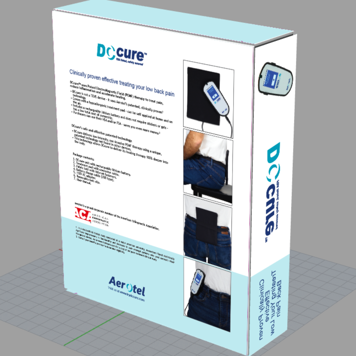 DCcure PEMF Therapy Back Pain Relief by Aerotel